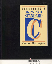 Programming in ANSI Standard C