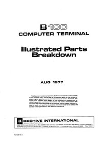 B100 Computer Terminal - Illustrated Parts Breakdown