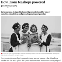 How Lyons Teashops Powered Computers