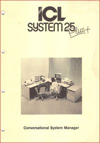 ICL - System 25 Plus - Conversational System Manager - Manual
