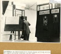 61850  John Pinkerton at the blackboard for the LEO I Demonstration  (1950)