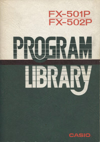 Casio Program Library FX-501P FX-502P