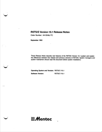 Mentec - RSTS/E Version 10.1 Release Notes