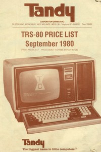TRS-80 Price List September 1980