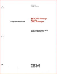 Product Program - MVS/370 Message Library: JES2 Messages