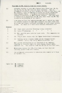 62309  Programme for Mr Lenaerts, 8 Aug 1949