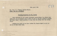 62840 Appointment of J.S. Garner, Apr-June 1960
