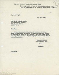 62867 IBM Equipment Hire Agreement, July 1962