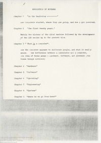 62899 Lenaerts: Revolution by Numbers, Chap 4. Hardware (draft), 30th Jul 1971