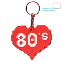 80's Heart Keyring