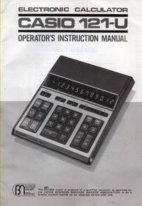 Casio 121U Operators Instruction Manual