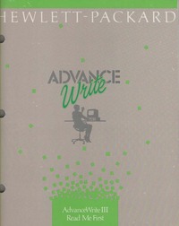 HP AdvanceWrite III Manual