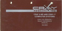 Cray-OS Version 1 Reference Manual