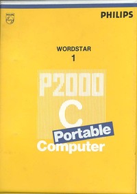 Philips P2000C WordStar 1 Manual & Training Guide