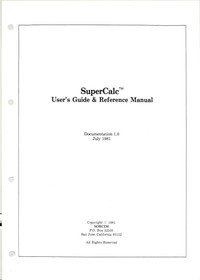 Rank Xerox 820: Supercalc Manual