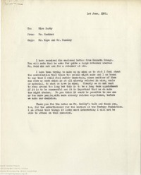 63995  Interior Design Consultation correspondence, May-June 1961