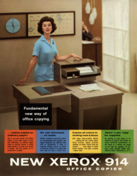 The Xerox 914 is the first office copier for sale