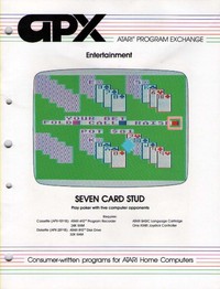 Atari APX Seven Card Stud Manual