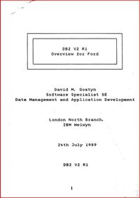 IBM - DB2 V2 R1 - Overview for Ford