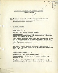 64470 Abbreviated Consultancy and Marketing Progress Report, 6th Feb 1959