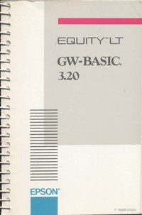 Epson Equity LT GW-BASIC 3.20
