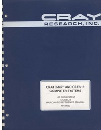 Cray X-MP & Cray-1 - I/O Subsystem Model B Hardware Reference manual HR-0030