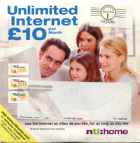 ntl:home Unlimited Internet Promotional CD