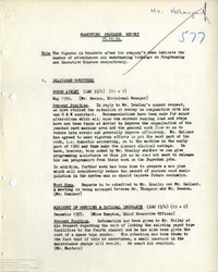 64482 Consultancy and Marketing Progress Report, 23rd October 1959