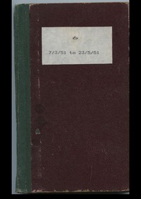 Lenaerts Notebook 6 (7 Mar - 23 May 1951)