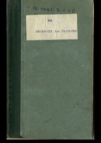 Lenaerts Notebook 8 (18 Oct 1951 - 31 Jan 1952)