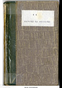 Lenaerts Notebook 11 (10 Sep - 10 Nov 1952)