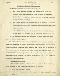 65265 Programming LEO I: Draft: 41. How the Synthesis Orders are Used, 9th May 1955