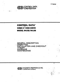 Control Data - Wren II Disk Drive - Model 94155 94156 - Hardware Maintenance Manual