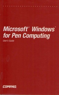 Compaq Microsoft Windows for Pen Computing User's Guide