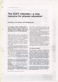 The CCAT Videodisc - A New Resource for Physics Education