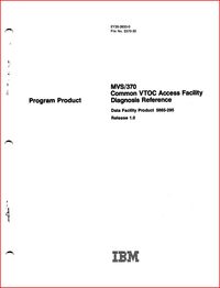 MVS/370 Common VTOC Access Facility Diagnosis Reference