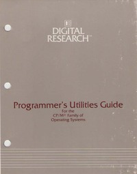 Digital Research Programmers Utilities Guide for CP/M o s