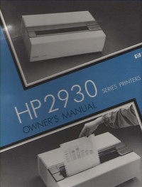 HP 2930 Series Printers Owners Manual