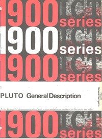 ICL 1900 Series Pluto General Description