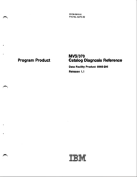 IBM - MVS-370 Catalog Diagnosis Reference