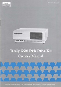 Tandy 1000 Disk Drive Kit Owner's Manual