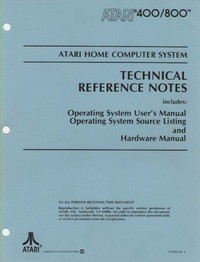 Atari 400/800 Technical Reference Notes