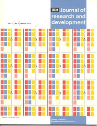 Journal of Research & Development March 1973