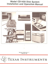 Model CD1400 Disk System Installation and Operation Manual