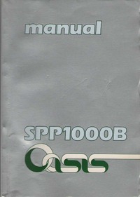 Oasis SPP1000B Eprom Programmer Manual