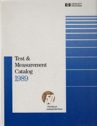 HP Test & Measurement Catalog 1989