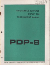 PDP-8 Programmed Buffered Display 338 Programming Manual