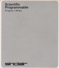 Sinclair Scientific Programmable Program Library