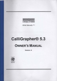 CalliGrapher 5.3 Owners Manual