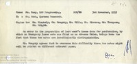 Memo regarding Emergency Issue Notes and Advance Orders, 3rd November 1953